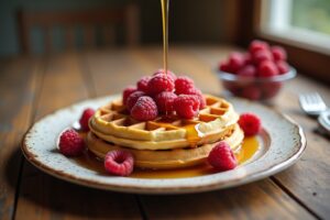 Waffeln Rezepte mit Himbeeren
