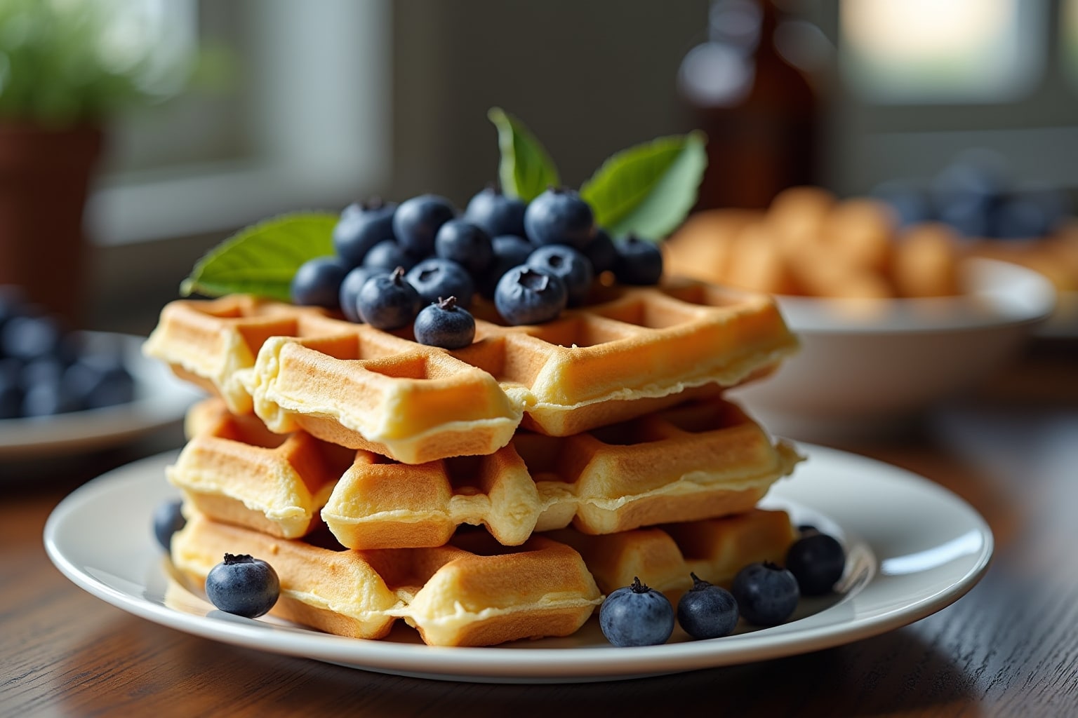 Blaubeeren Waffeln Rezept